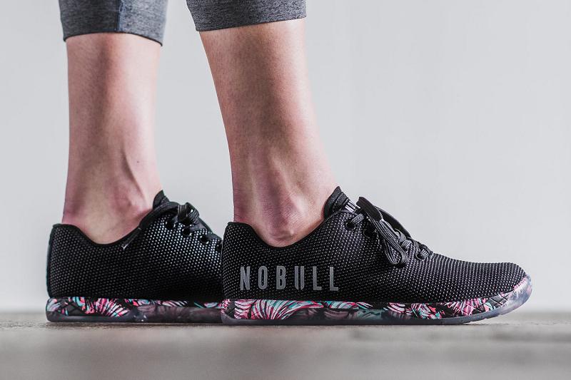 Black Nobull Midnight Palm Women's Trainers | CA V2107R